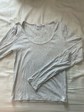 Aritzia Tna Homestretch Scoopneck Ribbed Long Sleeve